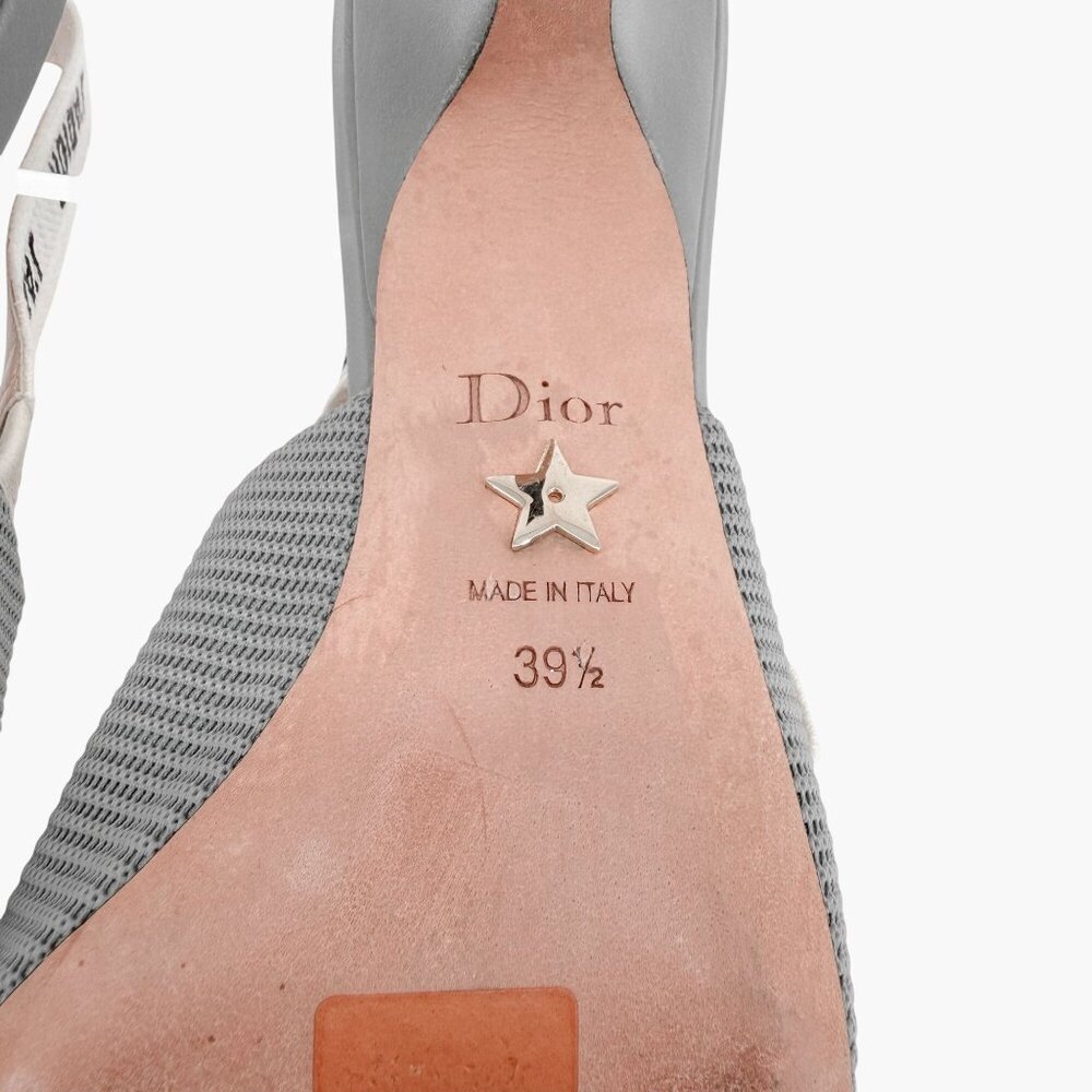Christian Dior J’Adior Gray Slingback Pumps Size 39.5 US 9.5 Technical Mesh Heel - Picture 12 of 14